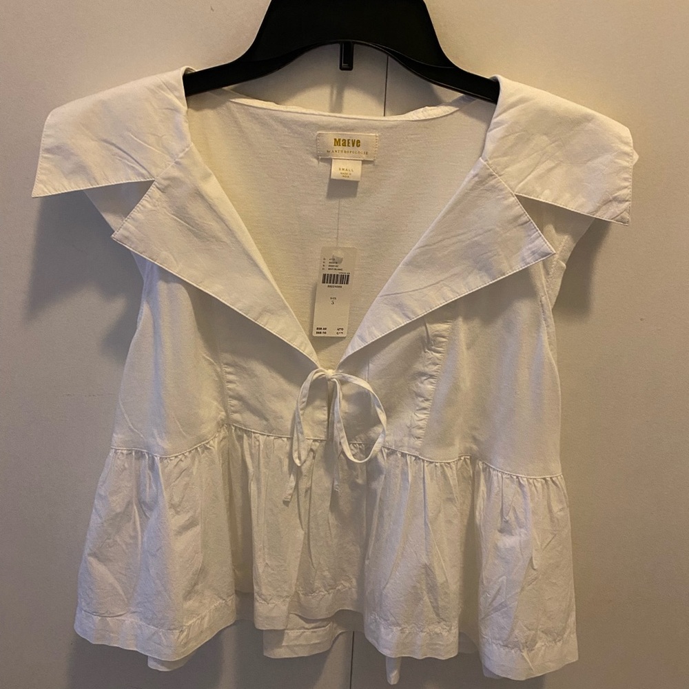 Maeve White Women's Top NWT. Size small.